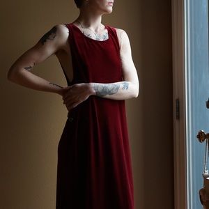 Vintage Red Velvet Dress